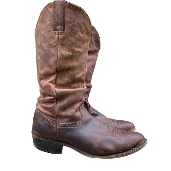 Durango Women’s Distressed Slouch Brown Leather Slouchy Western Boots Size 10 - Picture 5 of 15